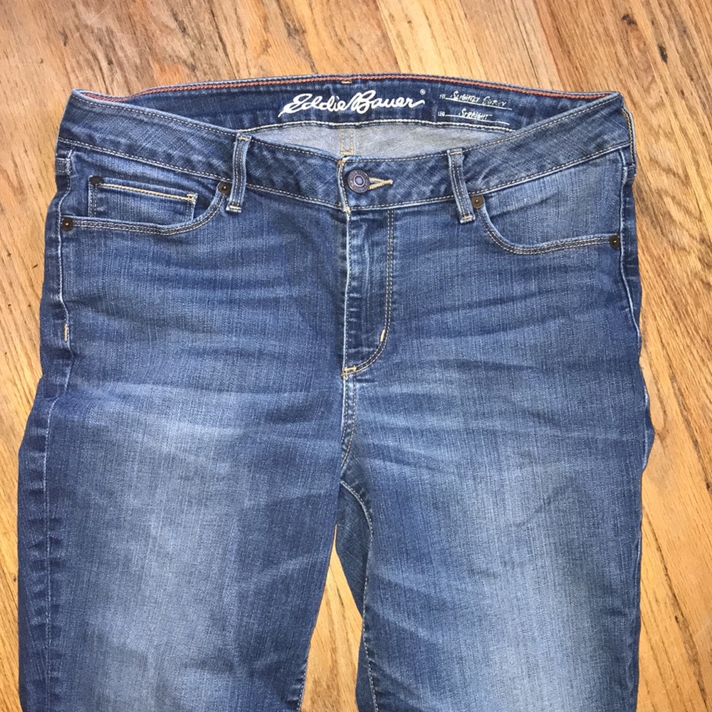 Eddie Bauer Slightly Curvy Straight Leg Jeans - Picture 2 of 7